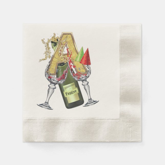 Celebration letter A Napkin (Front)