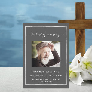 Celebration life funeral grey photo program