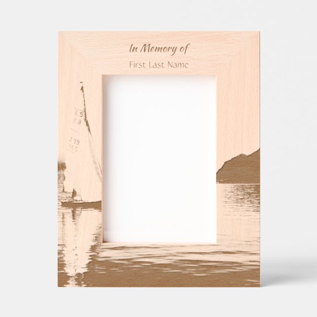 Celebration Life Keepsake  Sailor Sailboat Sailing Etched Frames (Front)