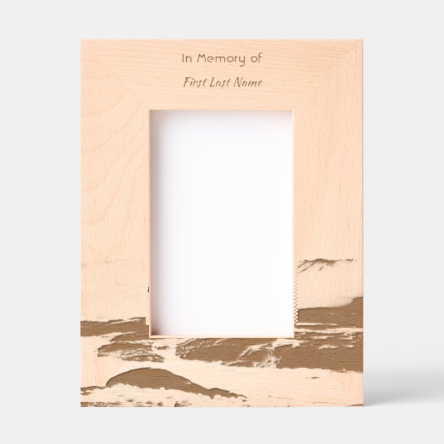 Celebration Life Keepsake Storm Ocean Etched Frames (Front)