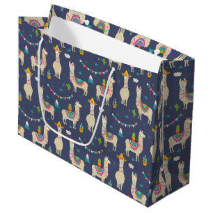 Celebration Llama Pattern Large Gift Bag