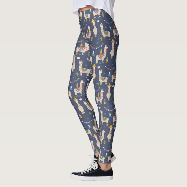 Celebration Llama Pattern Leggings (Left)