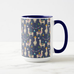 Celebration Llama Pattern Mug