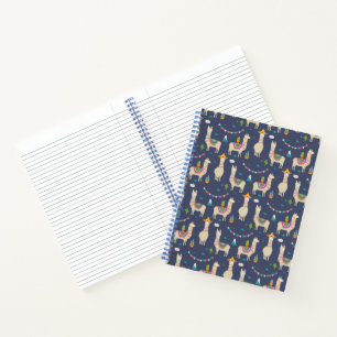 Celebration Llama Pattern Notebook