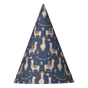 Celebration Llama Pattern Party Hat