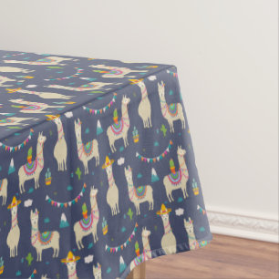 Celebration Llama Pattern Tablecloth