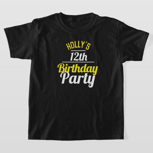 Celebration of a 12th Birthday Party T-Shirt (Laydown)