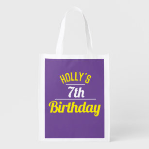Celebration of a 7th Birthday Bag