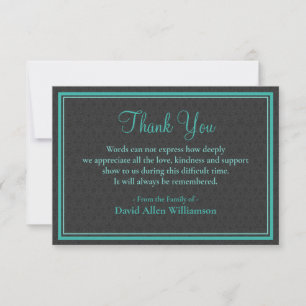 Celebration of a Man's Life Thank You Card