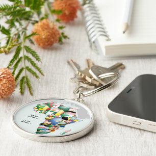 Celebration of Africa in Flags Design Keychain