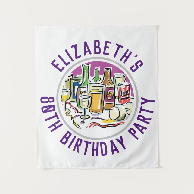 Celebration of Age 80th Birthday Tapestry (Front)
