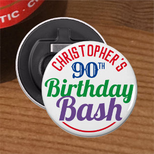Celebration of Age 90th Birthday Bottle Opener