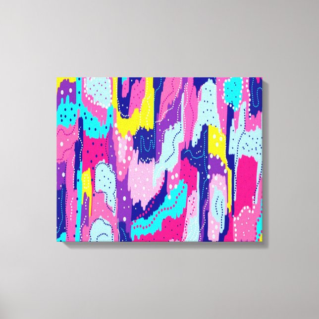 Celebration of Colour Abstract Art Canvas Print (Front)