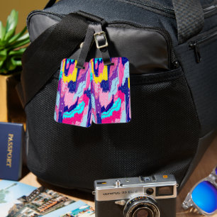 Celebration of Colour Abstract Art Luggage Tag