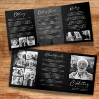 Celebration of Life 14-Photo Black & White Funeral