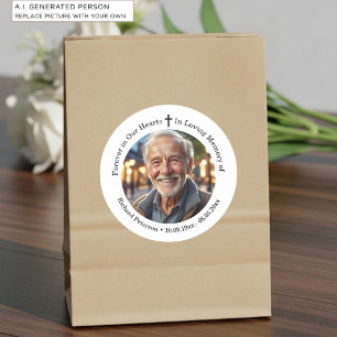 Celebration of Life 1 Special Photo Classic Round Sticker