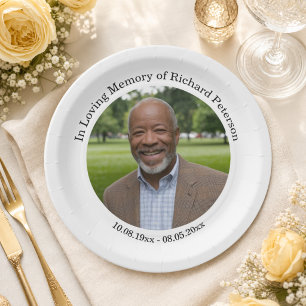 Celebration of Life 1 Special Photo Paper Plate
