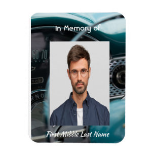 Celebration of Life Antique Cars Auto Vehicles Magnet