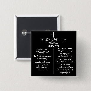 Celebration Of Life Bible Verse Funeral Keepsake 2 Inch Square Button