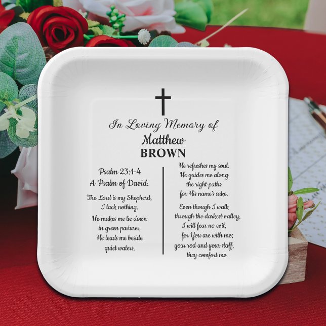 Celebration Of Life Bible Verse Funeral Paper Plate (Creator Uploaded)