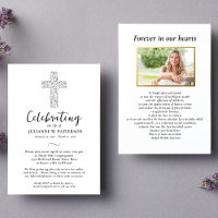 Celebration of Life, Botanical Cross, Funeral