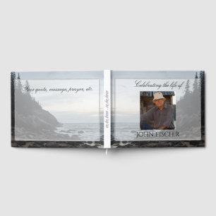 Celebration of Life Coastal Funeral Memorial Guest Book