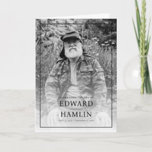 Celebration of Life Folded Service Memorial  Program