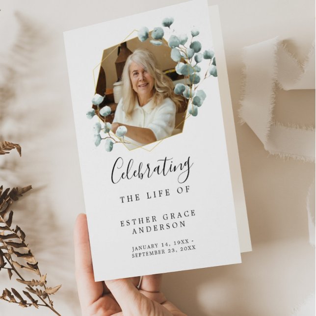 Celebration of Life Funeral Folded Program Flyer (Creator Uploaded)