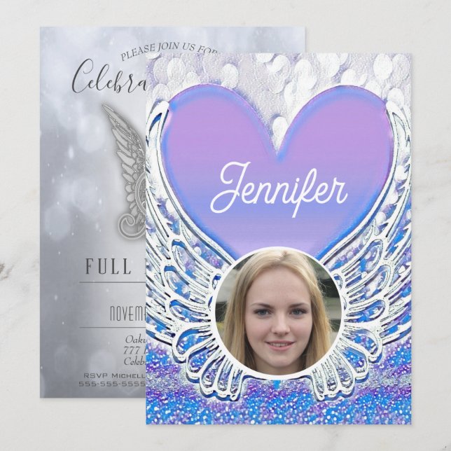 Celebration of Life Funeral Invitation (Front/Back)