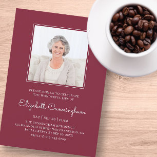 Celebration of Life Funeral Memorial Classic Photo Invitation