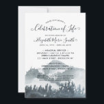 Celebration of Life Funeral Memorial Mountain Invitation<br><div class="desc">Modern Elegant Watercolor Mountain Trees Celebration of Life Funeral Memorial Invitation</div>