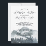 Celebration of Life Funeral Memorial Mountain Invitation<br><div class="desc">Modern Elegant Watercolor Mountain Trees Celebration of Life Funeral Memorial Invitation</div>