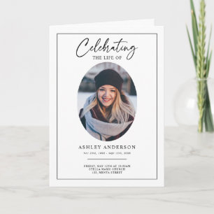 Celebration of Life Funeral Memorial Photo  Program