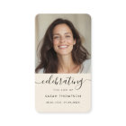 Celebration Of Life Funeral Memorial Prayer Card