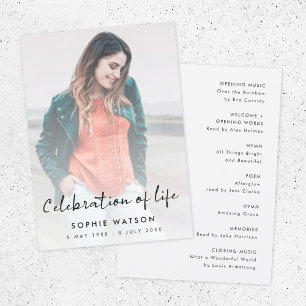 Celebration of Life   Funeral Order of Service Program