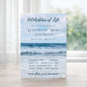 Celebration of Life Funeral Photography Invitation