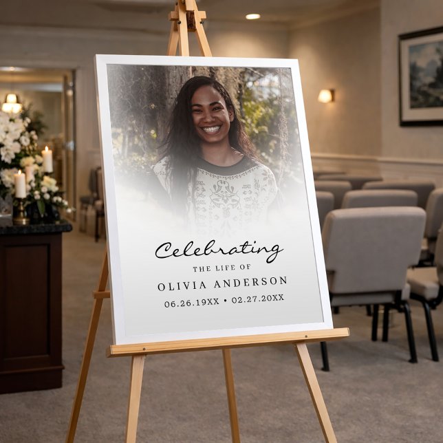 Celebration of Life Funeral Welcome Sign Poster (Creator Uploaded)