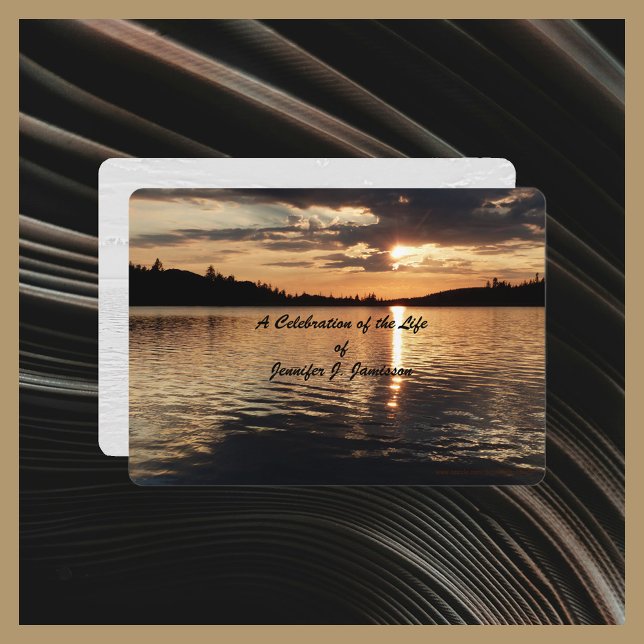 Celebration of Life, Golden Sunset at Lake Invitation (Creator Uploaded)