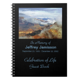 Celebration of Life Guest Book, Canyon Clouds  Notebook