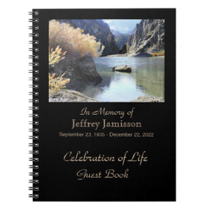 Celebration of Life Guest Book, Colorado River  Notebook