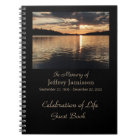 Celebration of Life Guest Book, Sunset Lake Spiral