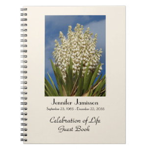 Celebration of Life Guest Book, Yucca in Bloom  Notebook