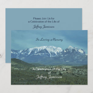 Celebration of Life, In Loving Memory, Mountains Invitation