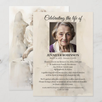 Celebration of Life Invitation Angel Memorial 