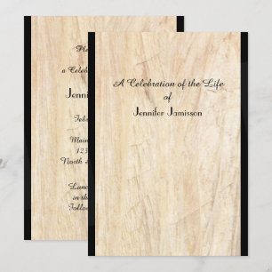 Celebration of Life Invitation, Faux Parchment Invitation