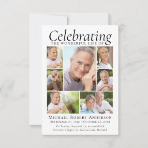 Celebration of Life Invitation   Photo Collage