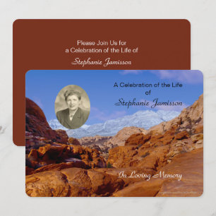 Celebration of Life Invitation, Scenic with Photo Invitation