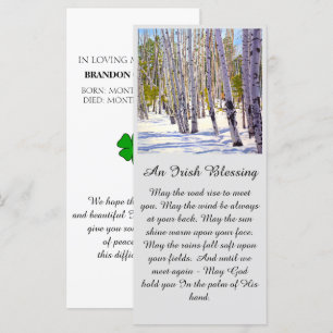 Celebration of Life Irish Blessing Sympathy Card