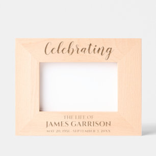 Celebration Of Life Keepsake Memorial Photo Etched Frames