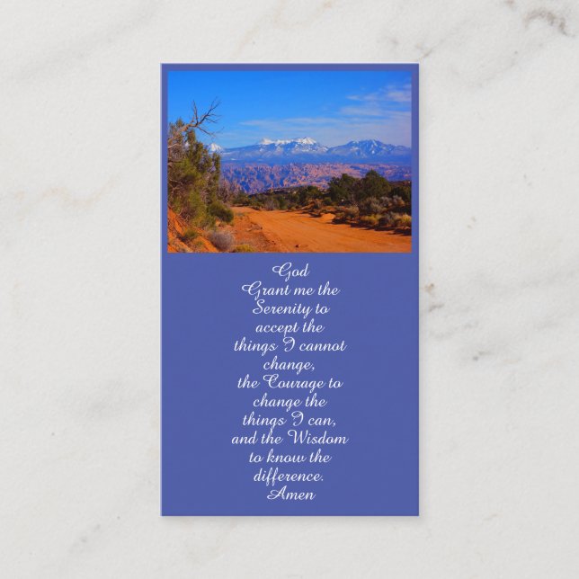 Celebration of Life Landscape Memorial Card (Front)